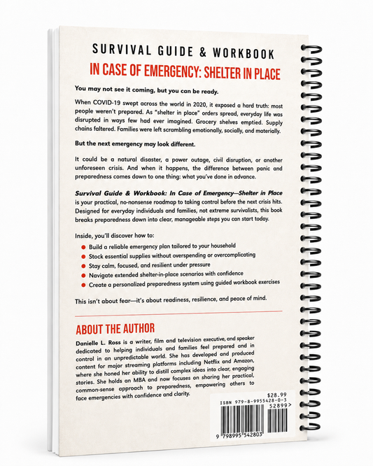 Book: Survival Guide & Workbook: In Case of Emergency - Shelter-In-Place
