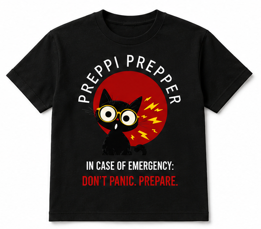 Black 'Preppi Prepper' Logo T-Shirt